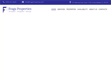 Tablet Screenshot of fragaproperties.com